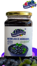 [100070] MERMELADA DE ARANDANDO SIN AZUCAR 450gr